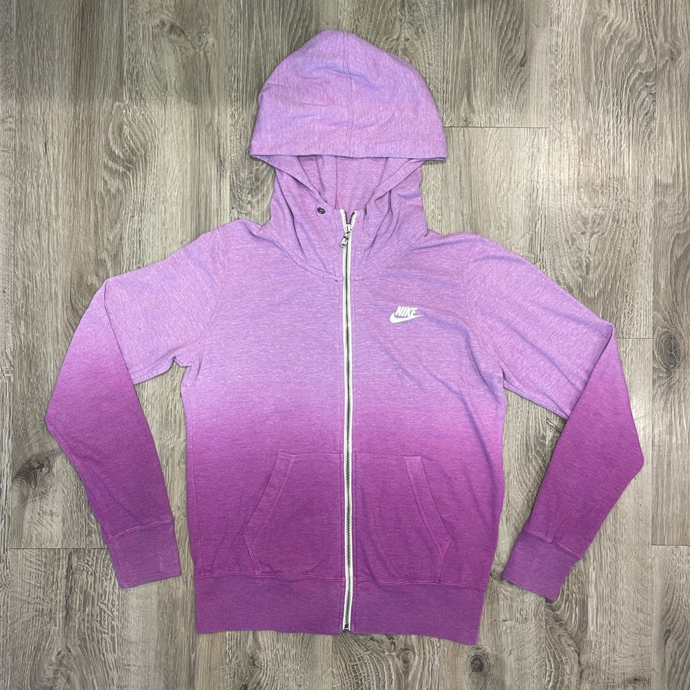 Nike Purple Ombre Full Zip Sweatshirt - Size Medium